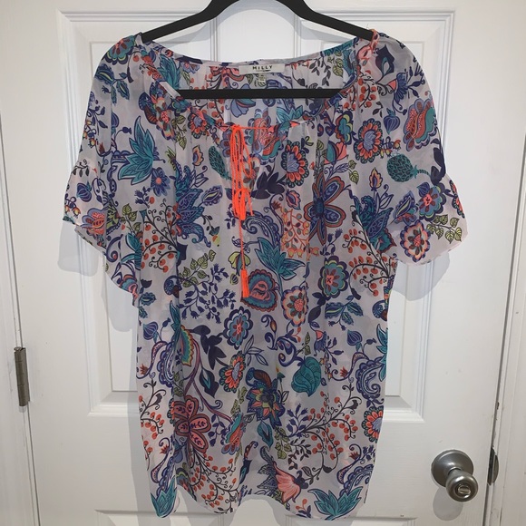 Women’s sheer print blouse - Picture 1 of 3